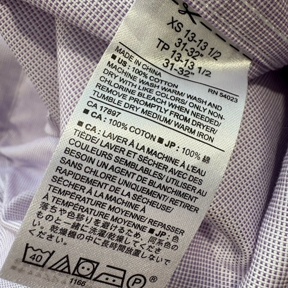Banana Republic Men’s Classic Fit Button Down Shirt Light Purple Size XS - Picture 5 of 5